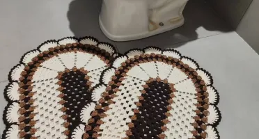🌼 Jogo de Tapetes para Banheiro em Crochê 🌼