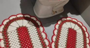 🌼 Jogo de Tapetes para Banheiro em Crochê 🌼