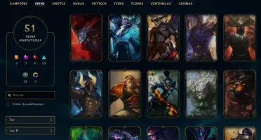 CONTA LVL 131 PLATINA 3 68 CAMPEÕES E 48 SKINS E 1 PRESTIGIO