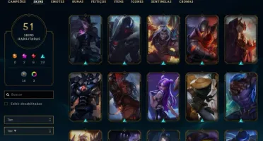 CONTA LVL 131 PLATINA 3 68 CAMPEÕES E 48 SKINS E 1 PRESTIGIO