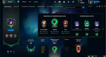 Conta Lol 285 Skins Mmr Ouro/Plat