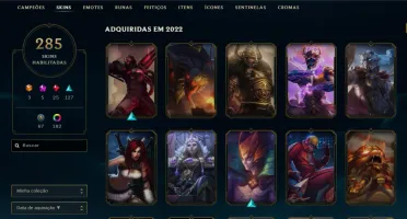 Conta Lol 285 Skins Mmr Ouro/Plat