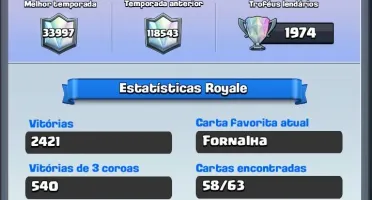 Conta Clash Royale - nv 10 - 5 lendárias - Highest 4110