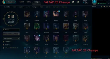 CONTA LEAGUE OF LEGENDS 120 CHAMPIONS 40 SKINS SMURF BRONZE!