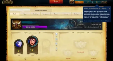 CONTA UNRANKED LV 30 / 1 º MD10 / 14 CHAMPS / 1 SKIN