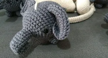 Mobile de Croche Elefante e Nuvem