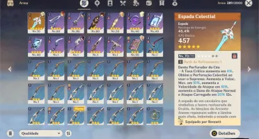 Conta AR 47 + Tartaglia + 600 Gems