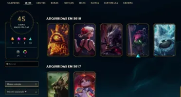 CONTA DE LOL PLATINA 4 / LEVEL 163 VARIAS SKINS