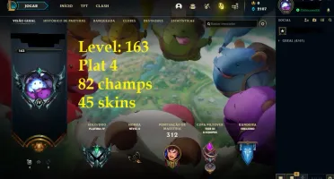 CONTA DE LOL PLATINA 4 / LEVEL 163 VARIAS SKINS
