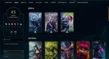 Ouro 3 com 60 Champs e 45 Skins