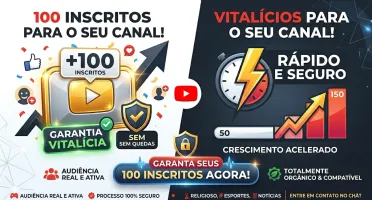 100 Inscritos Vitalícios No Seu Canal Youtube Rápido Seguro