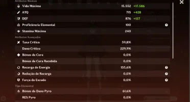 Genshin Impact conta com 13 personagem 5⭐e 5 armas 5⭐- AR 58