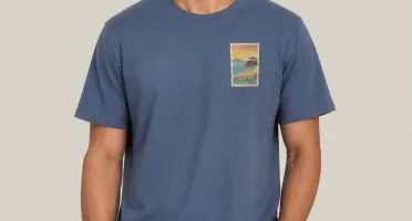 Camiseta Azul Índigo Selo