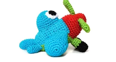 Avião em amigurumi