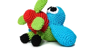Avião em amigurumi