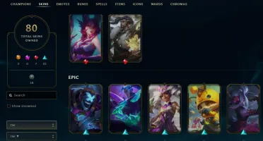 Conta Lol 80 Skins Sem Elo
