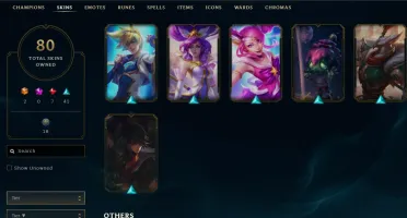 Conta Lol 80 Skins Sem Elo