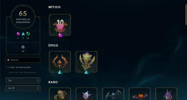 Conta League of Legends / lvl 856 / 393 skins / Platina 1
