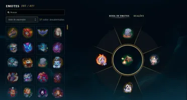 Conta League of Legends / lvl 856 / 393 skins / Platina 1