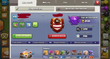 Clash of clans CV 11 bem upado e barato