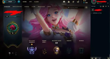 Conta LoL Diamante 2 - 33 champ - Winrate bom SMURF