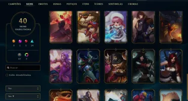 CONTA SEM RANK (EX G4) 81 CAMPEÕES, 40 SKINS