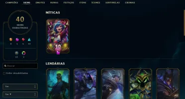CONTA SEM RANK (EX G4) 81 CAMPEÕES, 40 SKINS