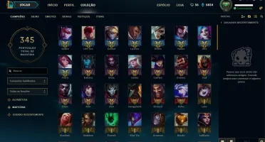 Conta platina iv 128 campeões 112 skins