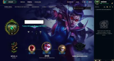 Conta platina iv 128 campeões 112 skins