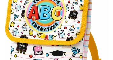 Kit 10 Mini Mochilas ABC Personalizadas 24 x 18 cm