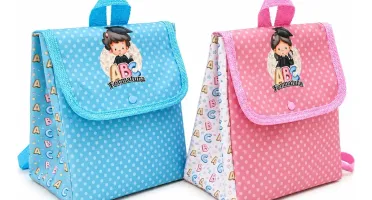 Kit 10 Mini Mochilas ABC Personalizadas 24 x 18 cm