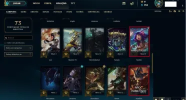 Conta ouro IV com 35 campeões