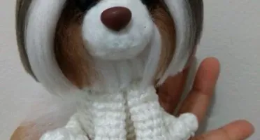 Mini Shitzu - Amigurumi De Crochê