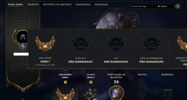 Ouro 1 com 50 Champs e 4 Skins