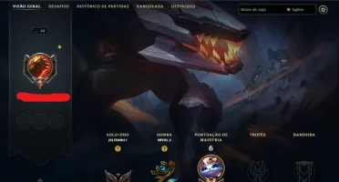 Lol Ferro, 35K Ea, Lvl 30, Upada na Mão e com Skin Lendária