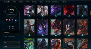 Esmeralda 3 com TODOS os champs e 129 Skins (MID / JG / ADC)