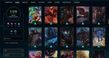 Esmeralda 3 com TODOS os champs e 129 Skins (MID / JG / ADC)