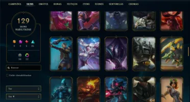 Esmeralda 3 com TODOS os champs e 129 Skins (MID / JG / ADC)