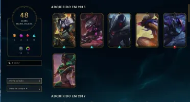 Vendo conta no lol Platina 3(soloDuo), Platina5 (Flex)