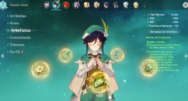 [AR50] DILUC - VENTI - QIQI - KEQING + 13 PERSONAGENS 4*