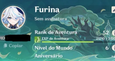 Genshin Impact - Furina C6 + 1423 Gemas + 113 Tiros Ar 52