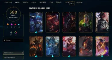 Conta League Of Legends 380 Skins, Gold III