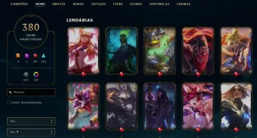 Conta League Of Legends 380 Skins, Gold III
