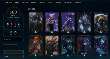 Conta League Of Legends 380 Skins, Gold III