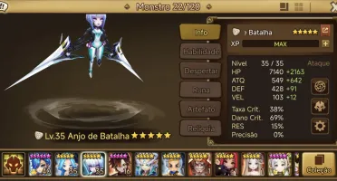 Anjo de batalha Luz global