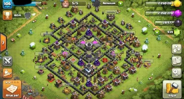 cv 9 bem upado, 939 gemas, casal 11 e 5 construtores
