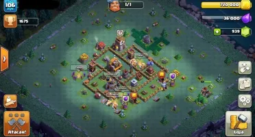 cv 9 bem upado, 939 gemas, casal 11 e 5 construtores
