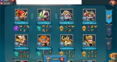CONTA LORDS MOBILE COM T3, VÁRIAS PESQUISAS PRÉ-T4, LVL 54