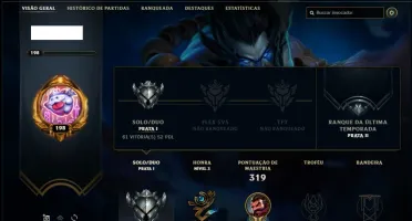 Conta prata 1 com 50 skins e 89 champs