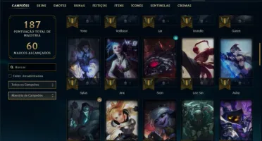 Conta bronze 1 com 70 Champs e 31 Skins